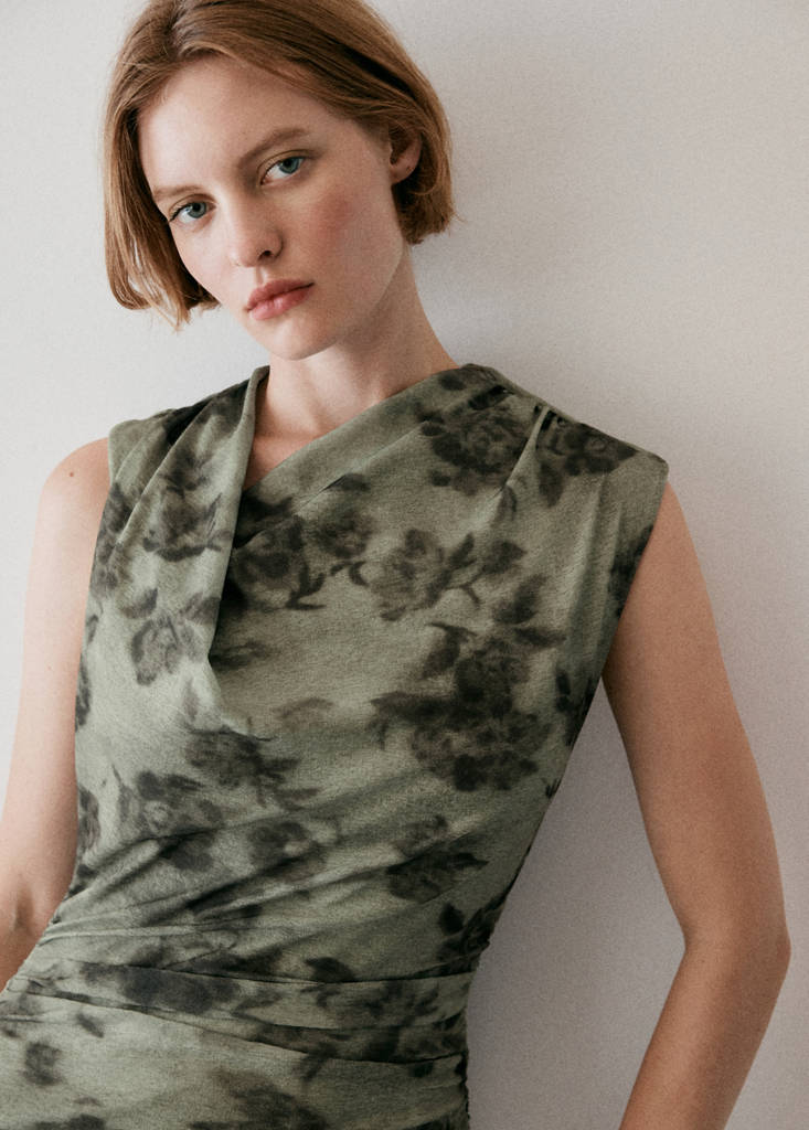 Asymmetric side ruched dress - thumbnail 5