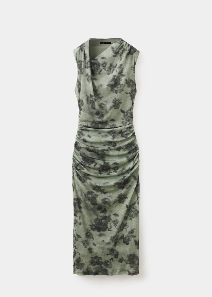 Asymmetric side ruched dress - thumbnail 4