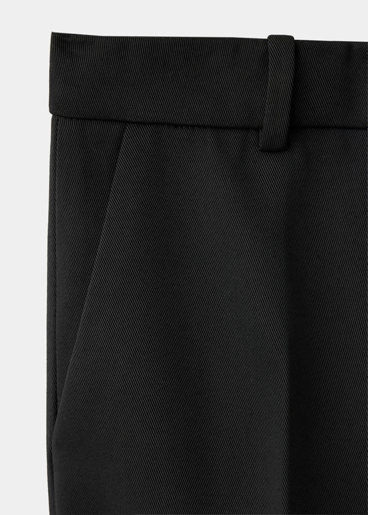 Low-rise straight-leg trousers — Black