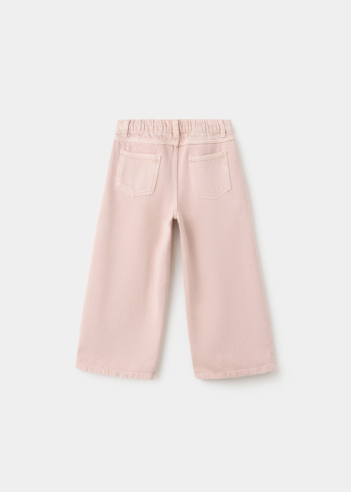 Straight pleated jeans — Pastel Pink