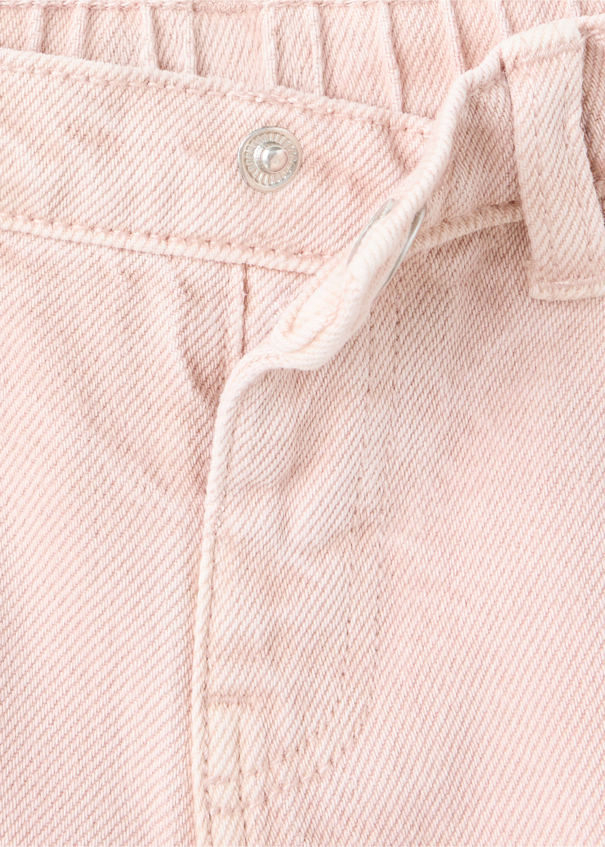 Straight pleated jeans - Details of the article 0, Pastel Pink. Ref: 37056321-00.