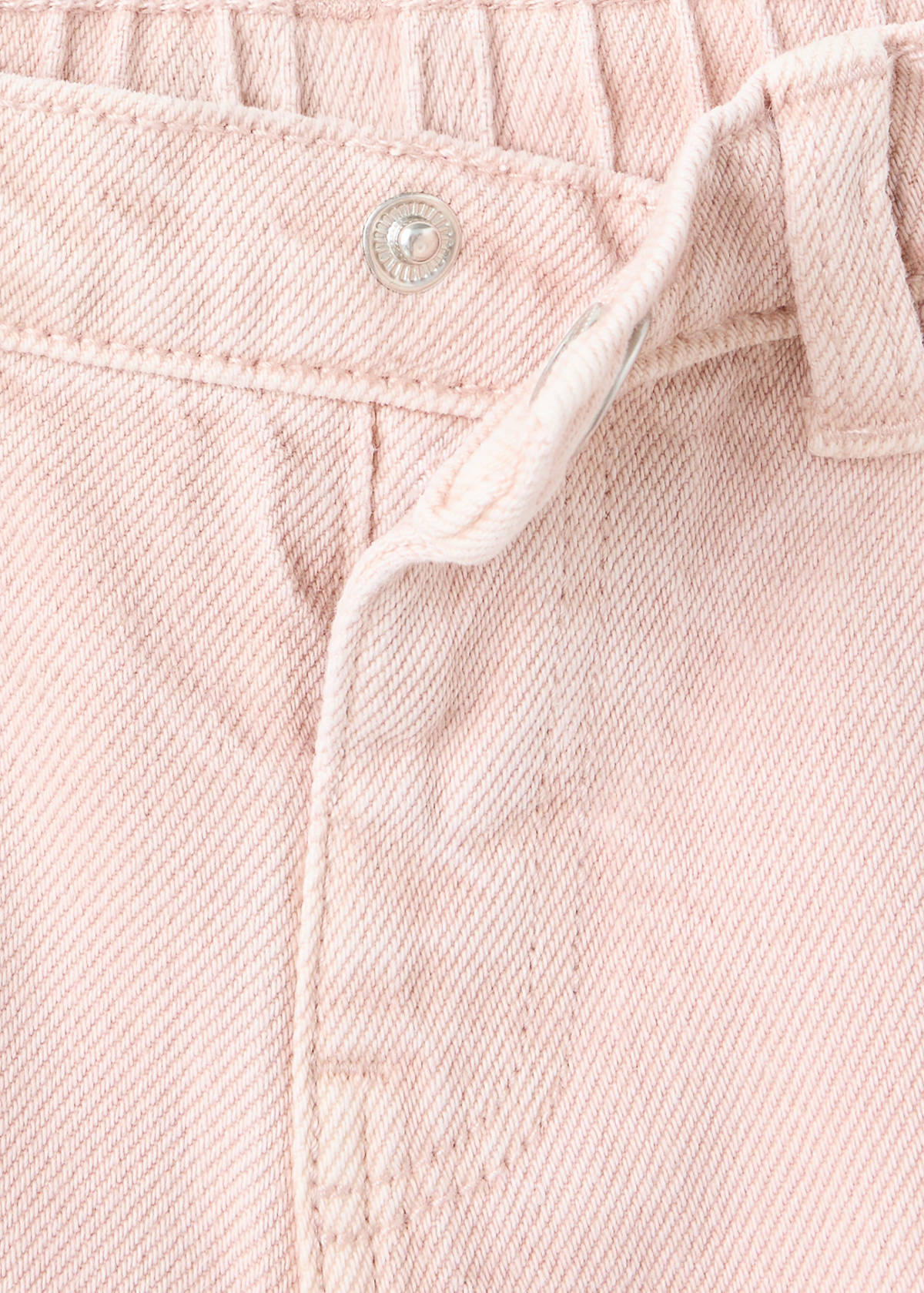 Straight pleated jeans — Pastel Pink