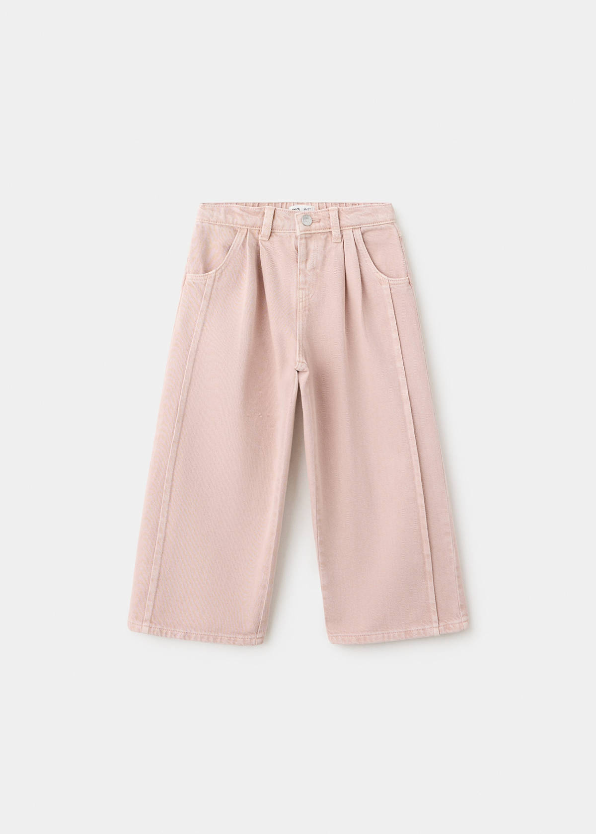 Straight pleated jeans — Pastel Pink
