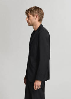 Turin suit jacket, 100% virgin wool, slim fit — Black 5