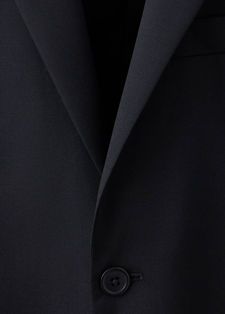 Turin 100% virgin wool suit jacket — Black