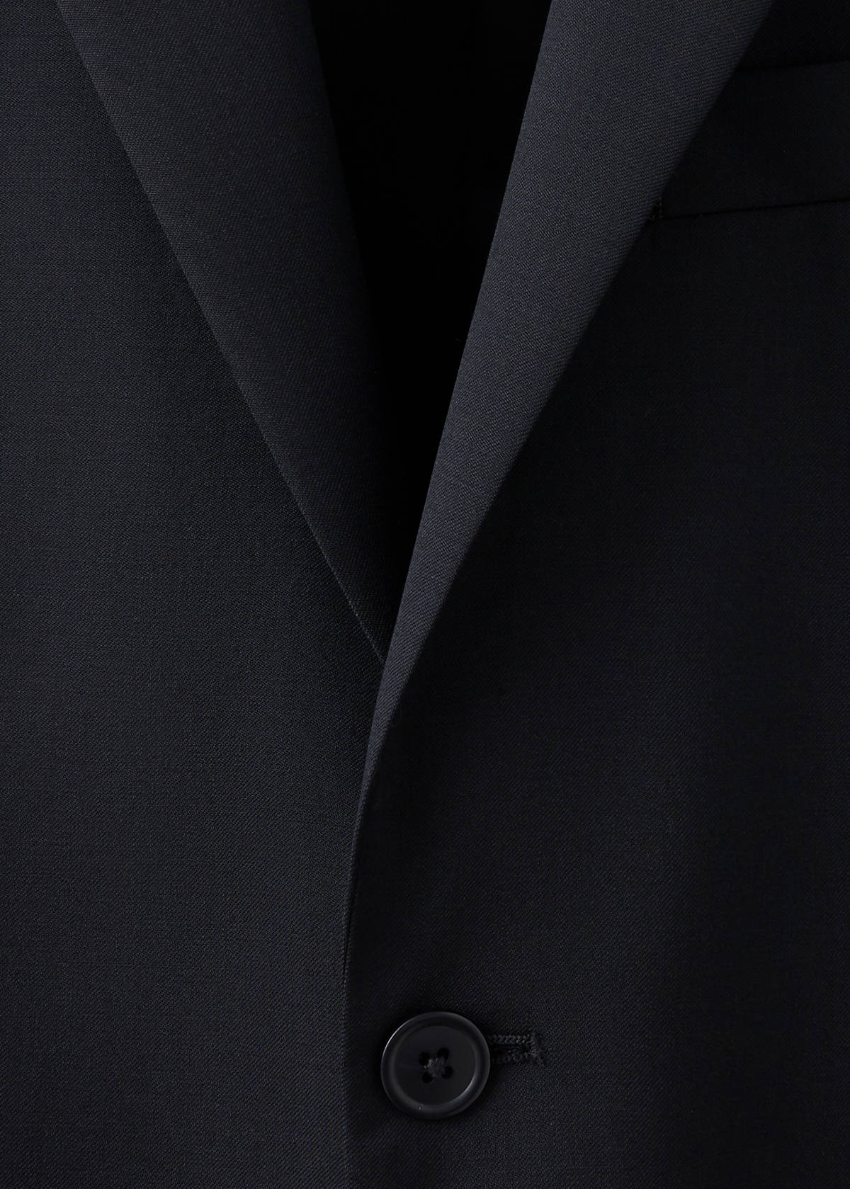 Turin suit jacket, 100% virgin wool, slim fit — Black