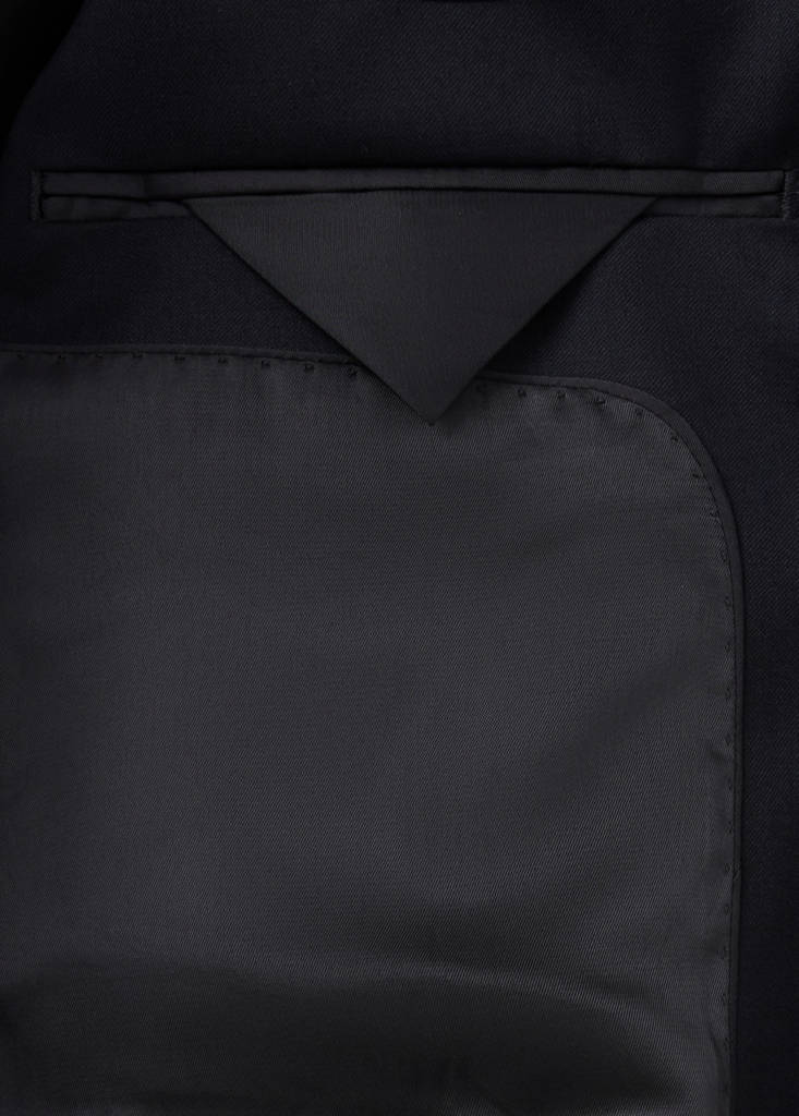 Turin 100% virgin wool suit jacket — Black