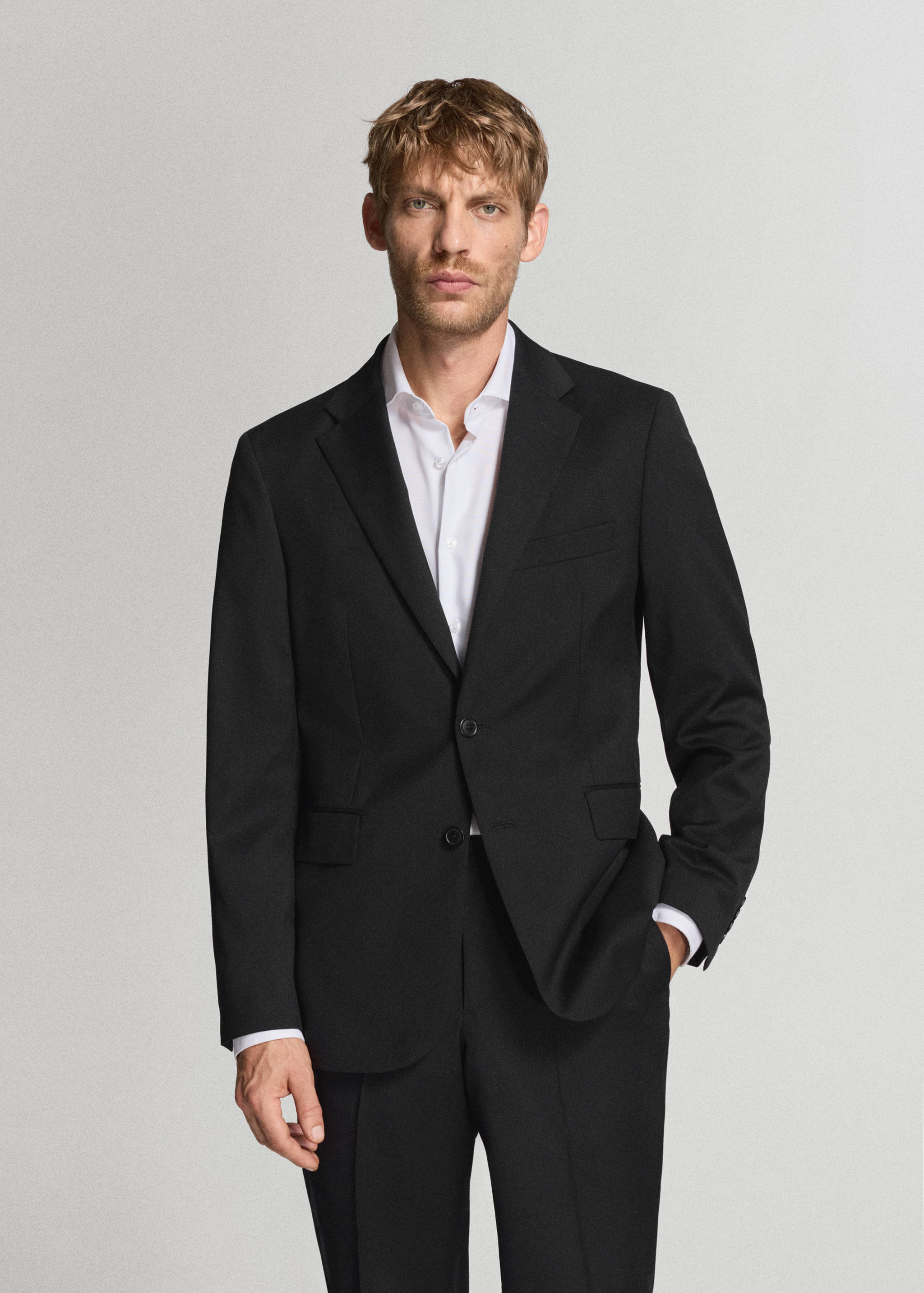 Turin 100% virgin wool suit jacket - Medium plane