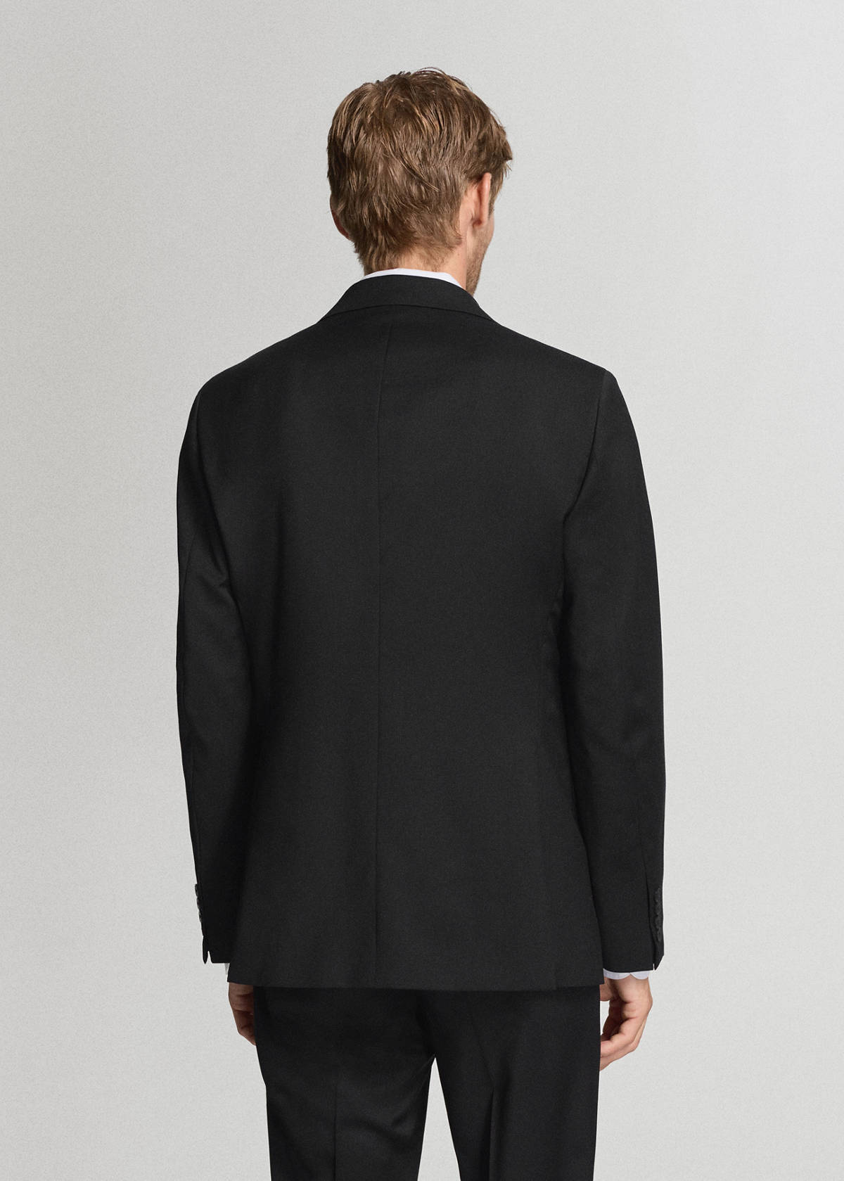 Turin suit jacket, 100% virgin wool, slim fit — Black