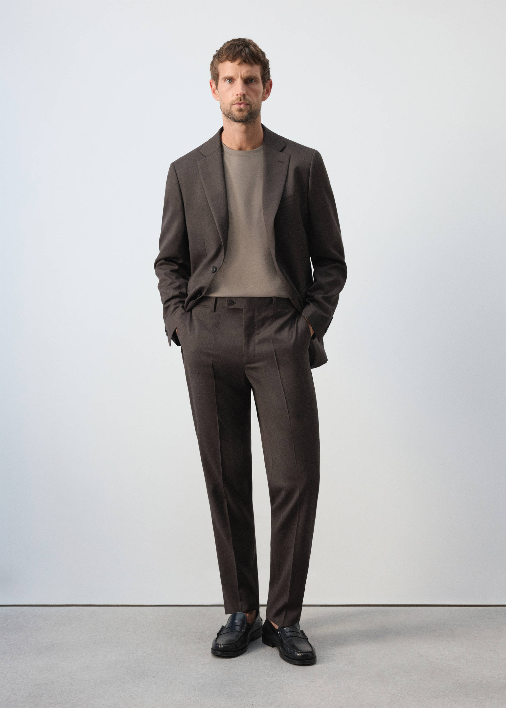 Turin 100% wool suit trousers - General plane