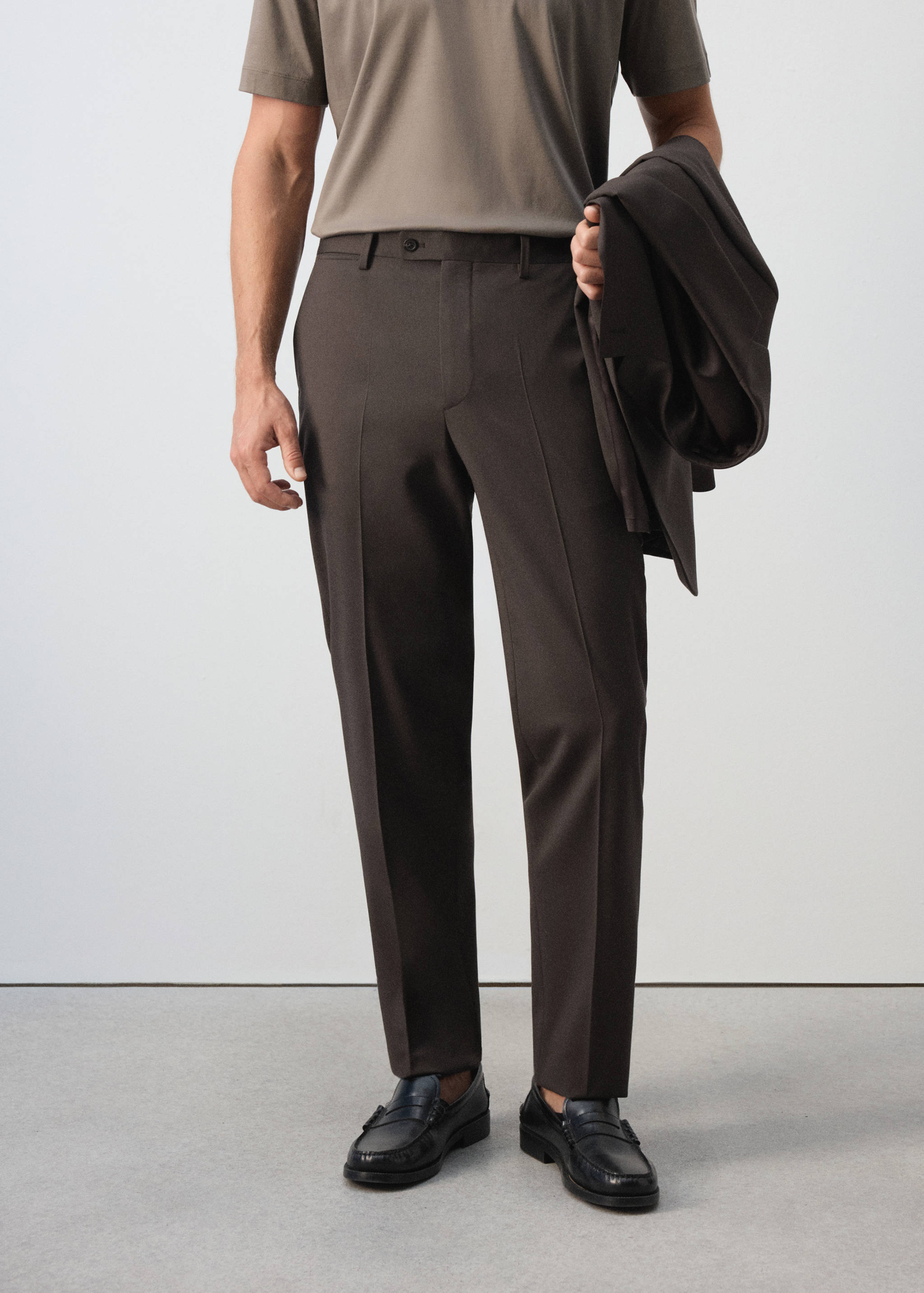 Turin 100% wool suit trousers - Medium plane