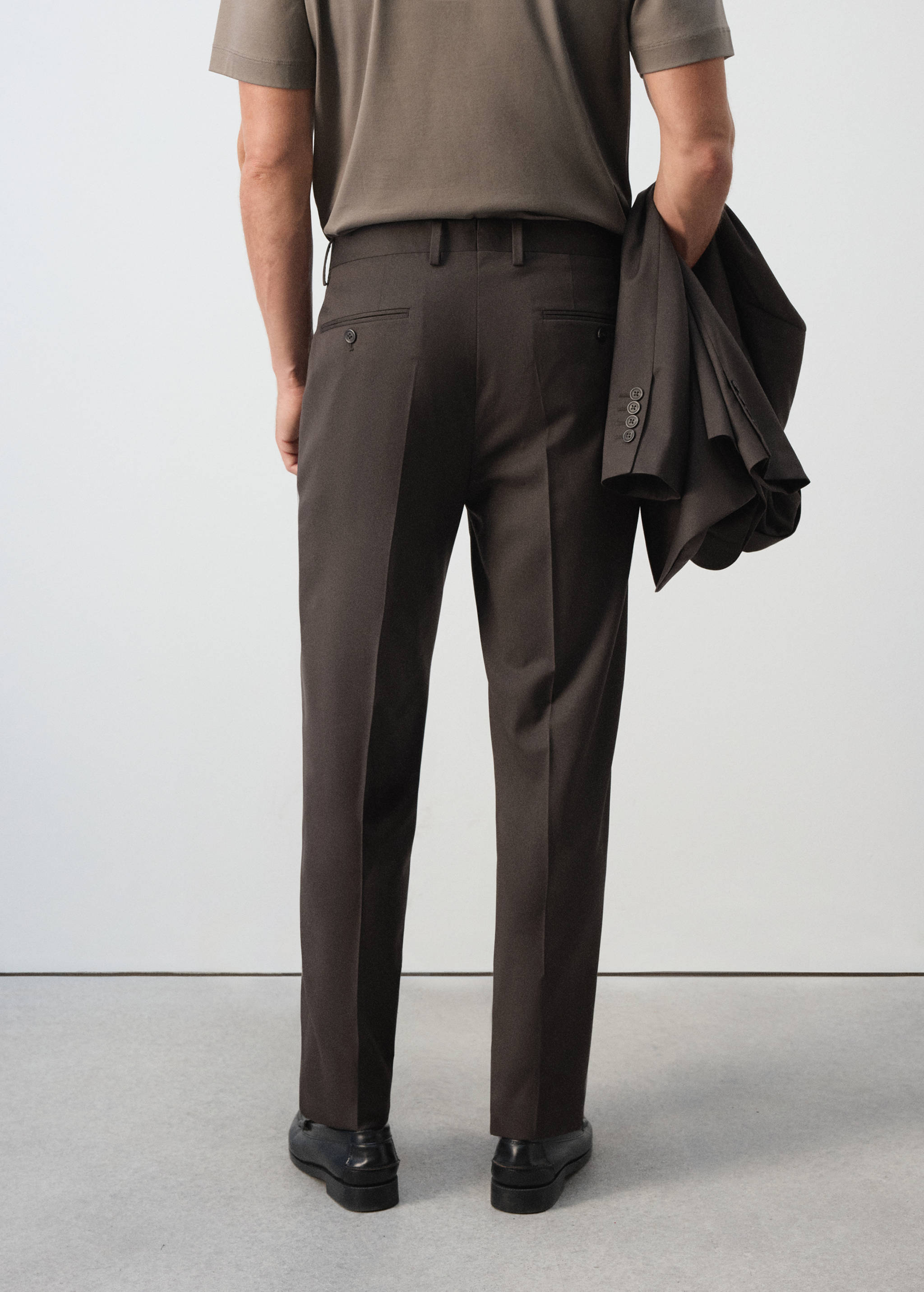 Turin 100% wool suit trousers - Reverse of the article