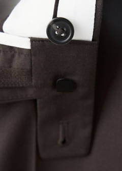 Turin suit trousers, 100% virgin wool, slim fit — Brown 10