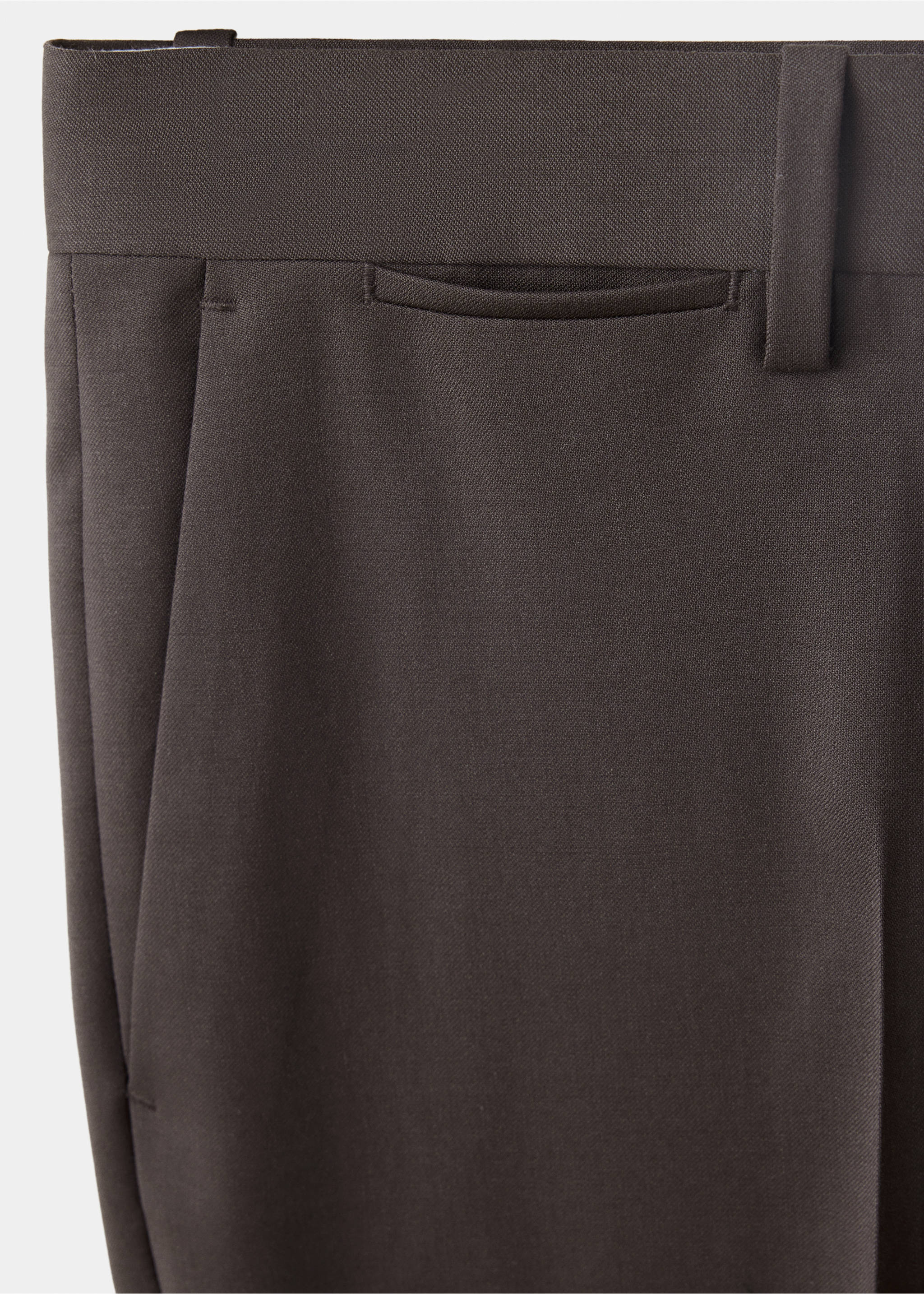 Turin 100% wool suit trousers - Details of the article 0, Brown. Ref: 37056323-00.