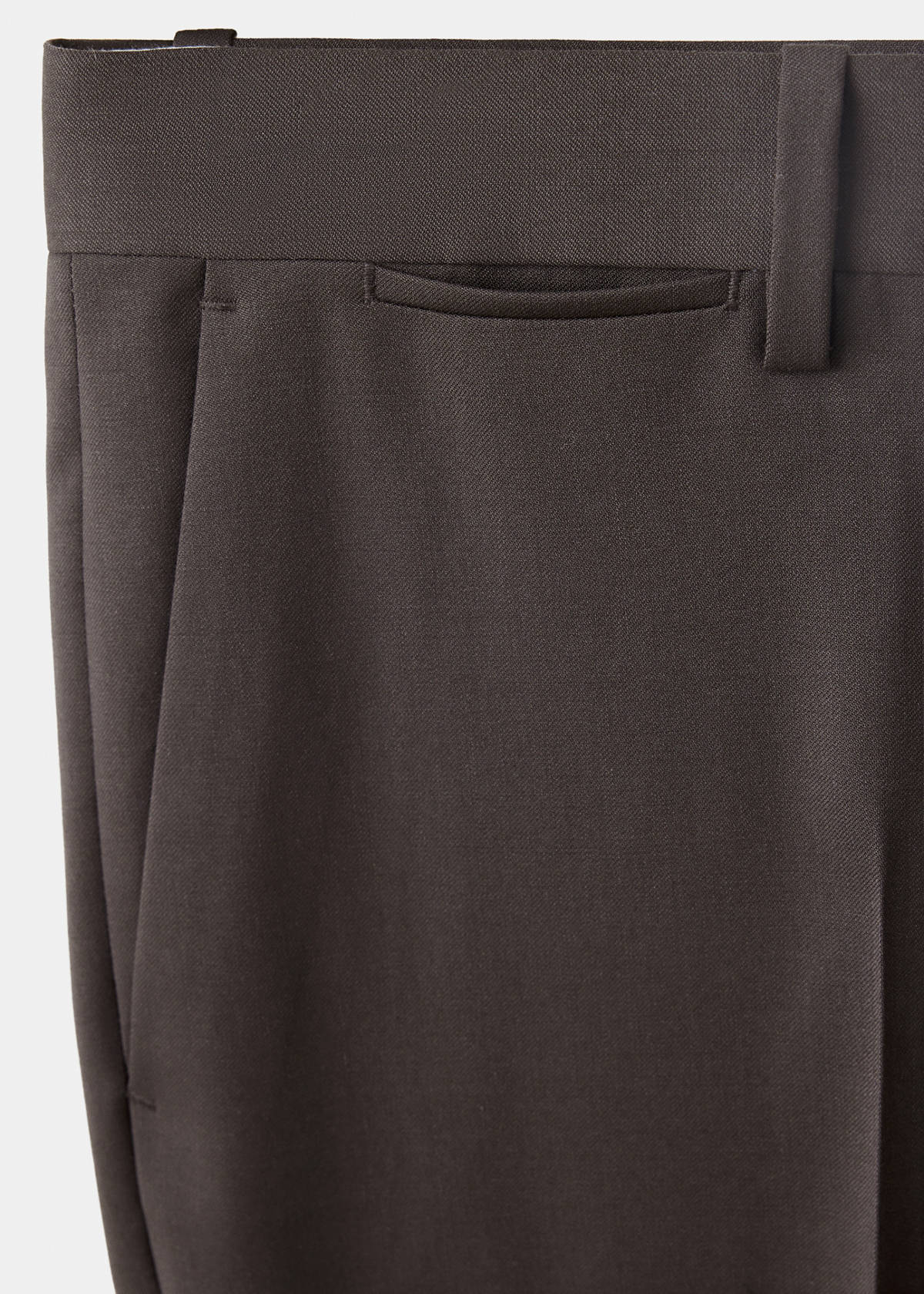 Turin suit trousers, 100% virgin wool, slim fit — Brown