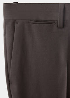 Turin suit trousers, 100% virgin wool, slim fit — Brown 11