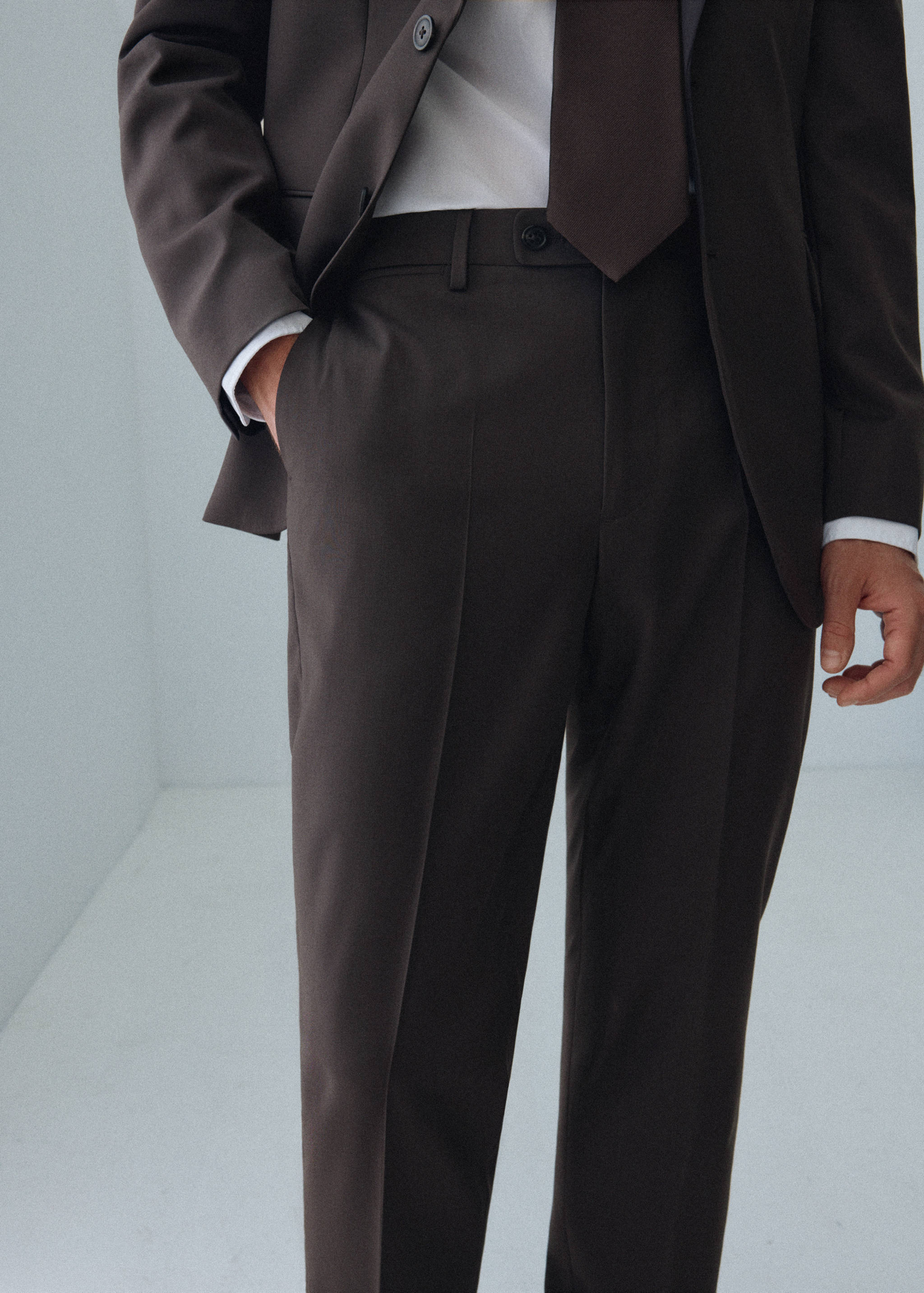 Turin 100% wool suit trousers - Medium plane