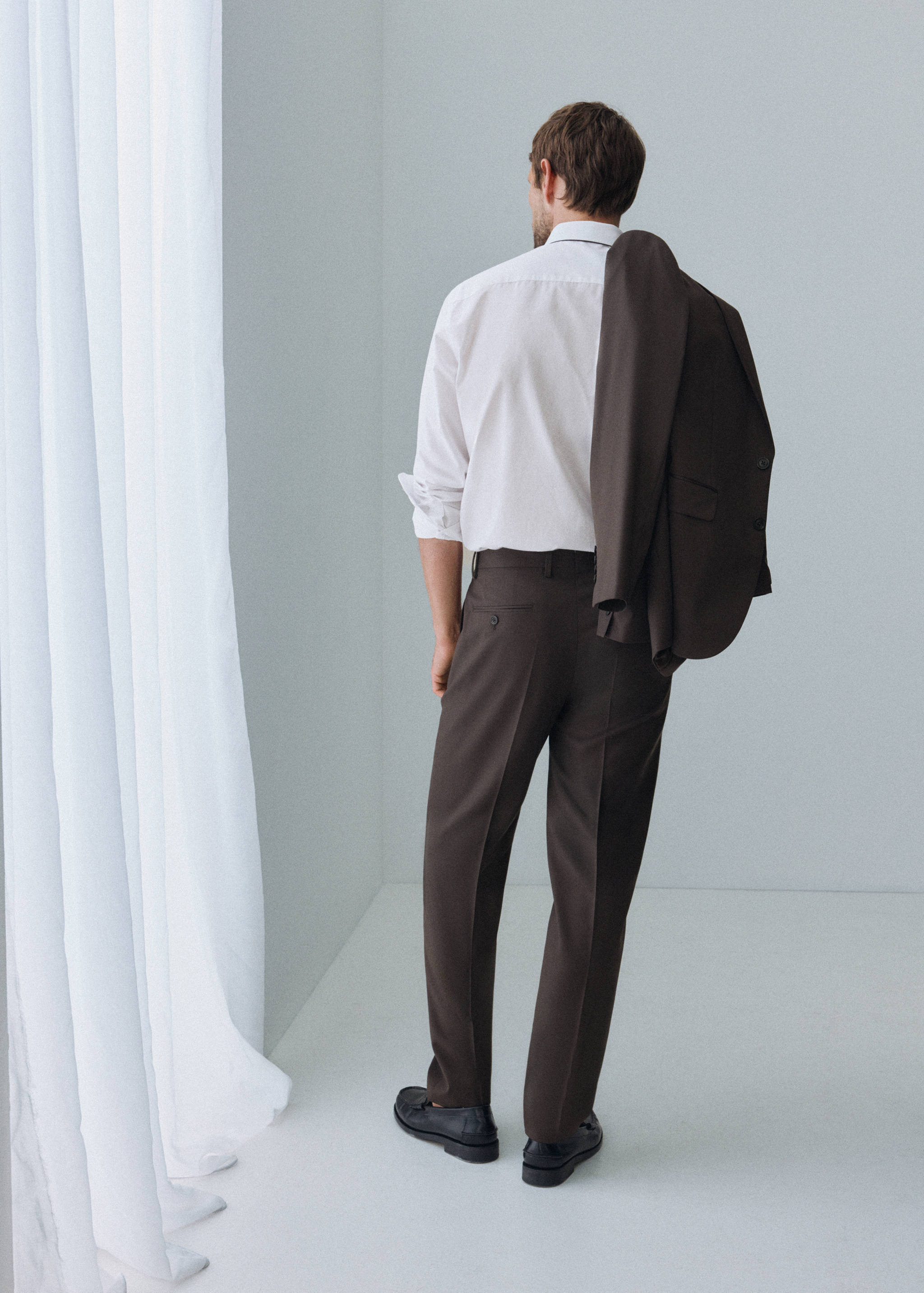 Turin 100% wool suit trousers - Reverse of the article