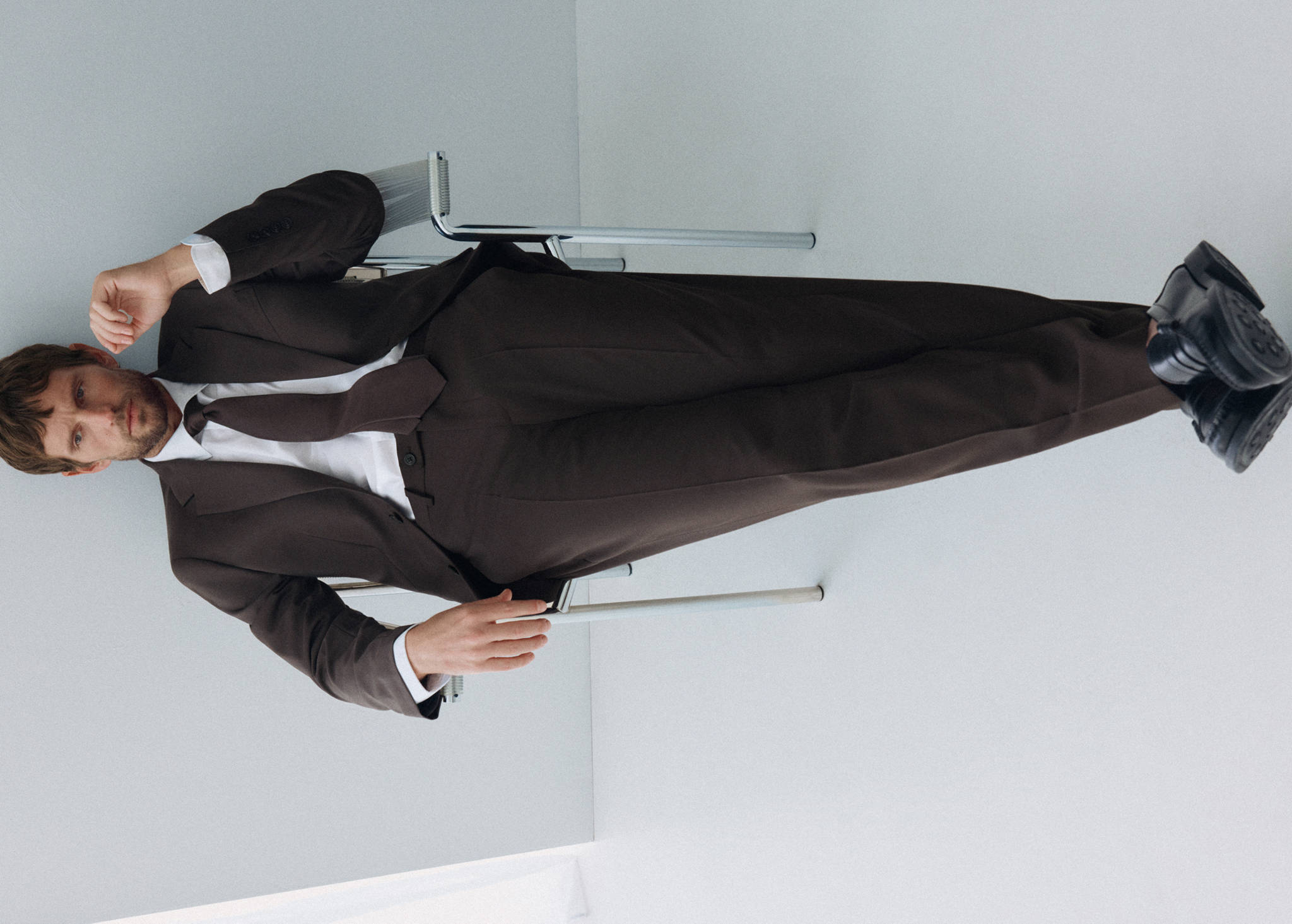 Turin 100% wool suit trousers - Panoramic plane