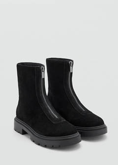 Zipped leather ankle boots — Black 2