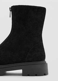 Zipped leather ankle boots — Black 4