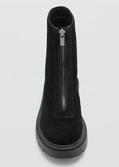 Zipped leather ankle boots — Black 5