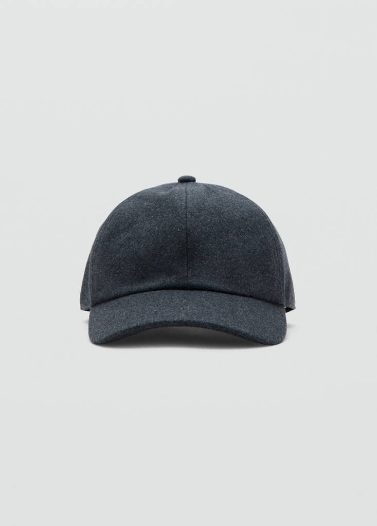 Wool-blend cap — Navy