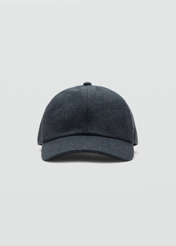 Wool-blend cap — Navy