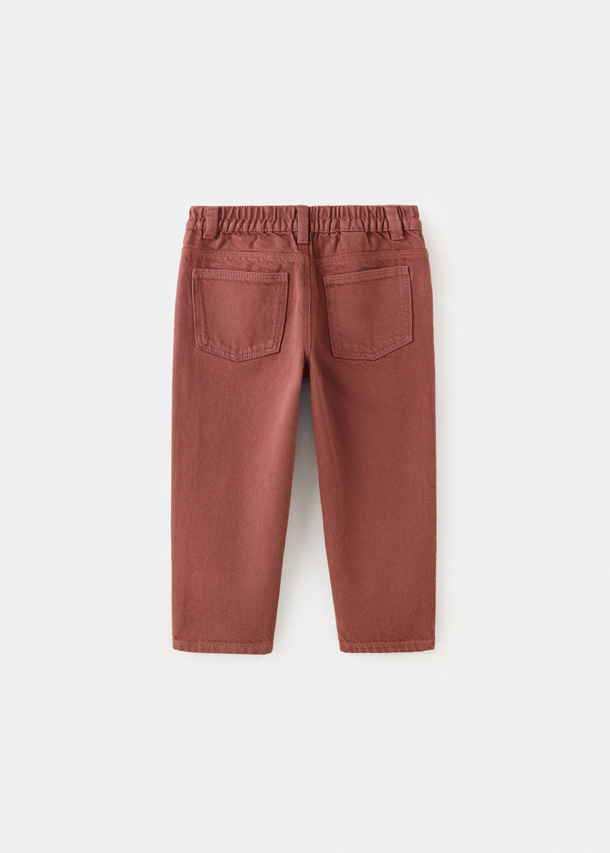 Drawstring waist jeans — Wine