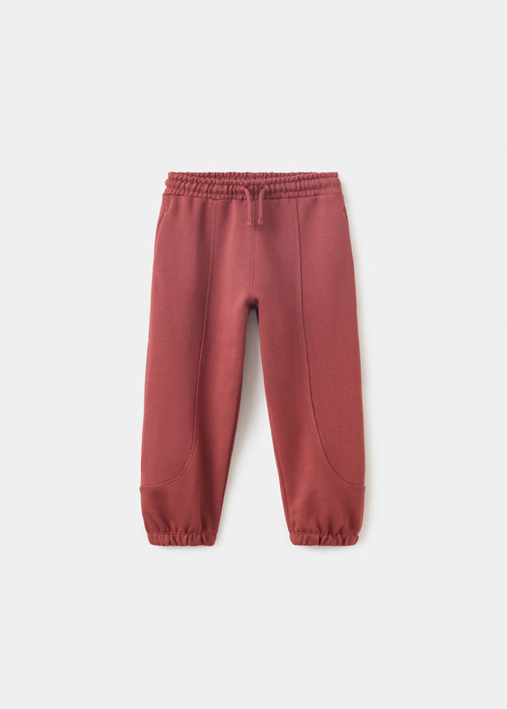 Jogger trousers with seam detail — Maroon