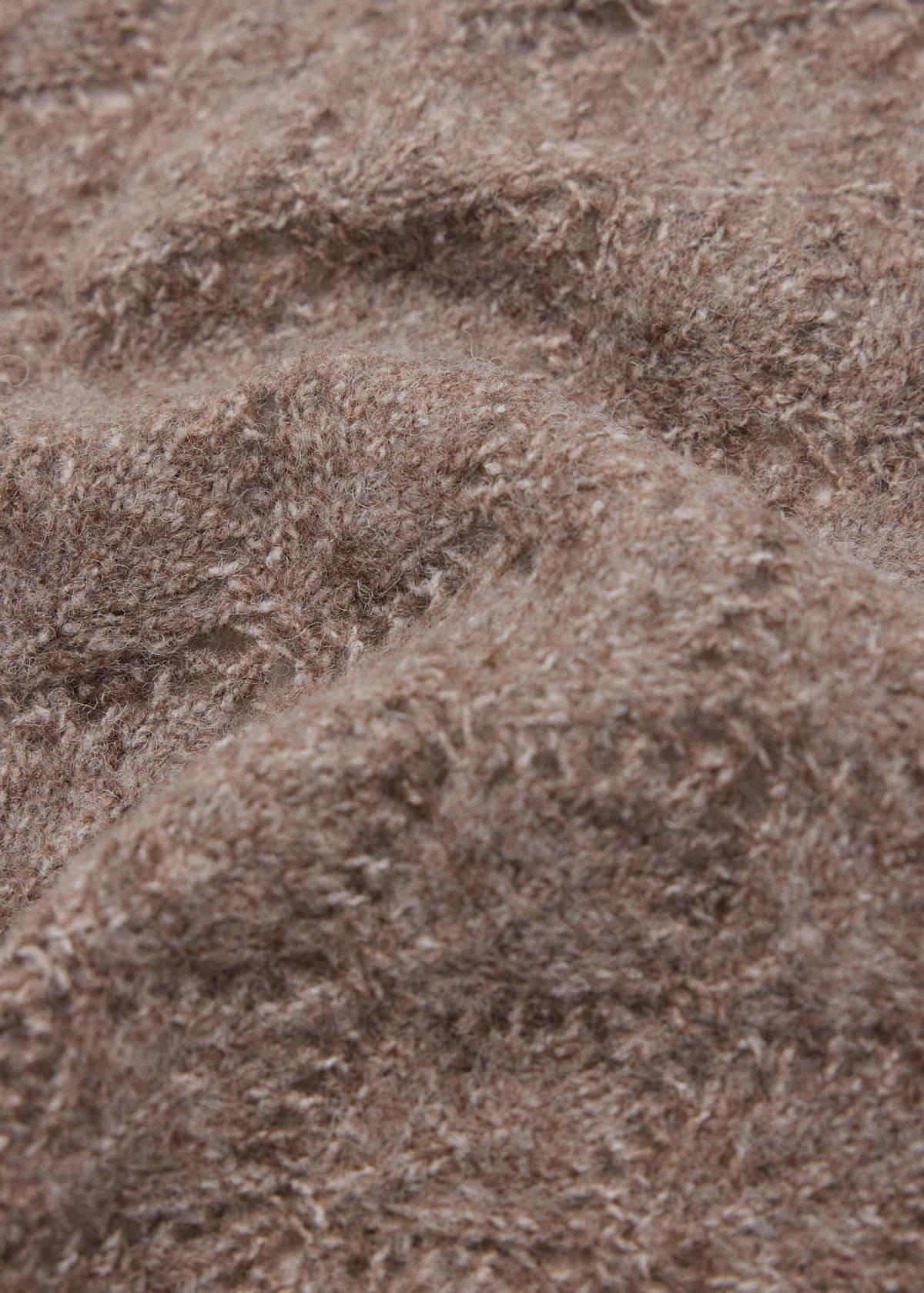 Openwork knitted scarf — Medium Brown