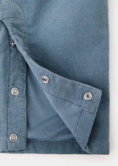 Pocket corduroy dungarees — Blue 4