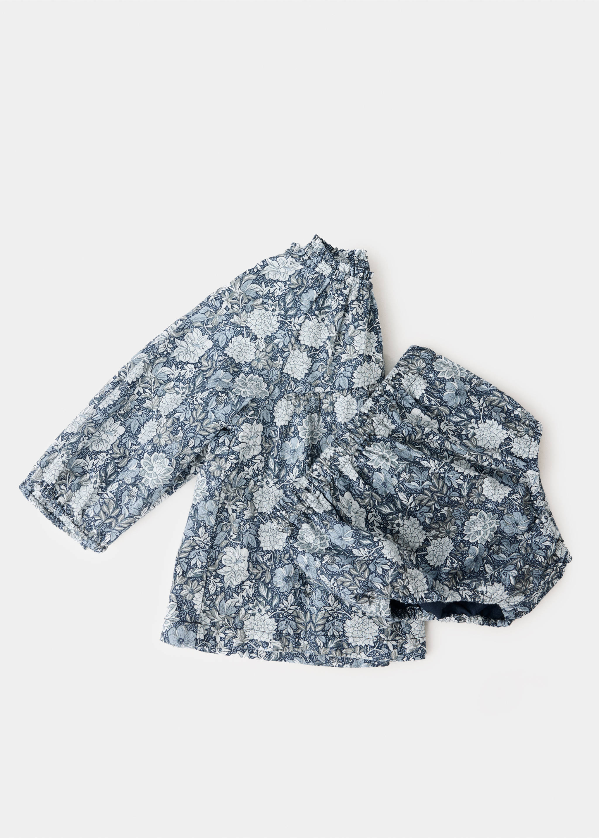 Floral-print dress and playsuit - Details of the article 0, Petrol Blue. Ref: 37056340-00.