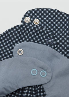 Set of two matching bibs — Petrol Blue 2
