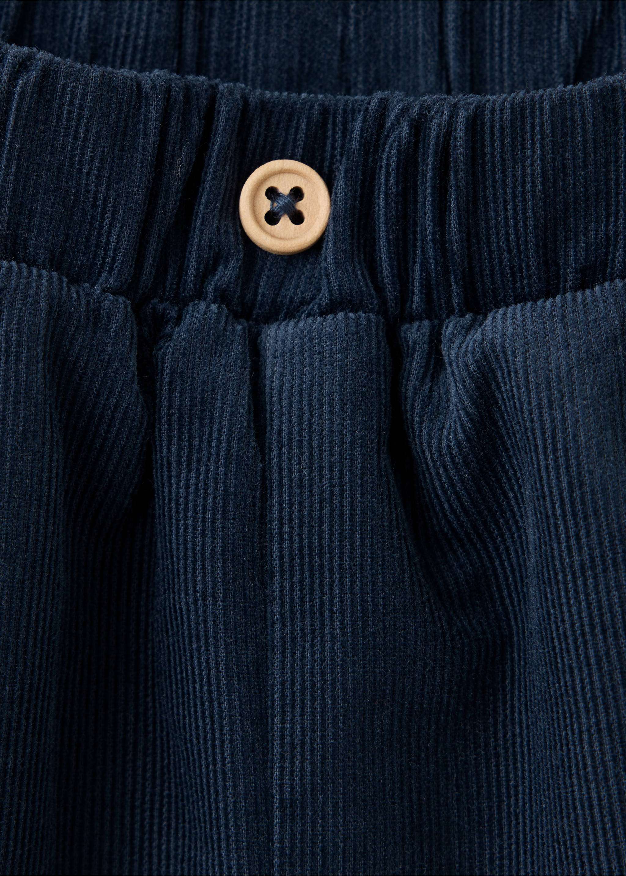 Corduroy trousers with seams - Details of the article 0, Navy. Ref: 37056346-00.
