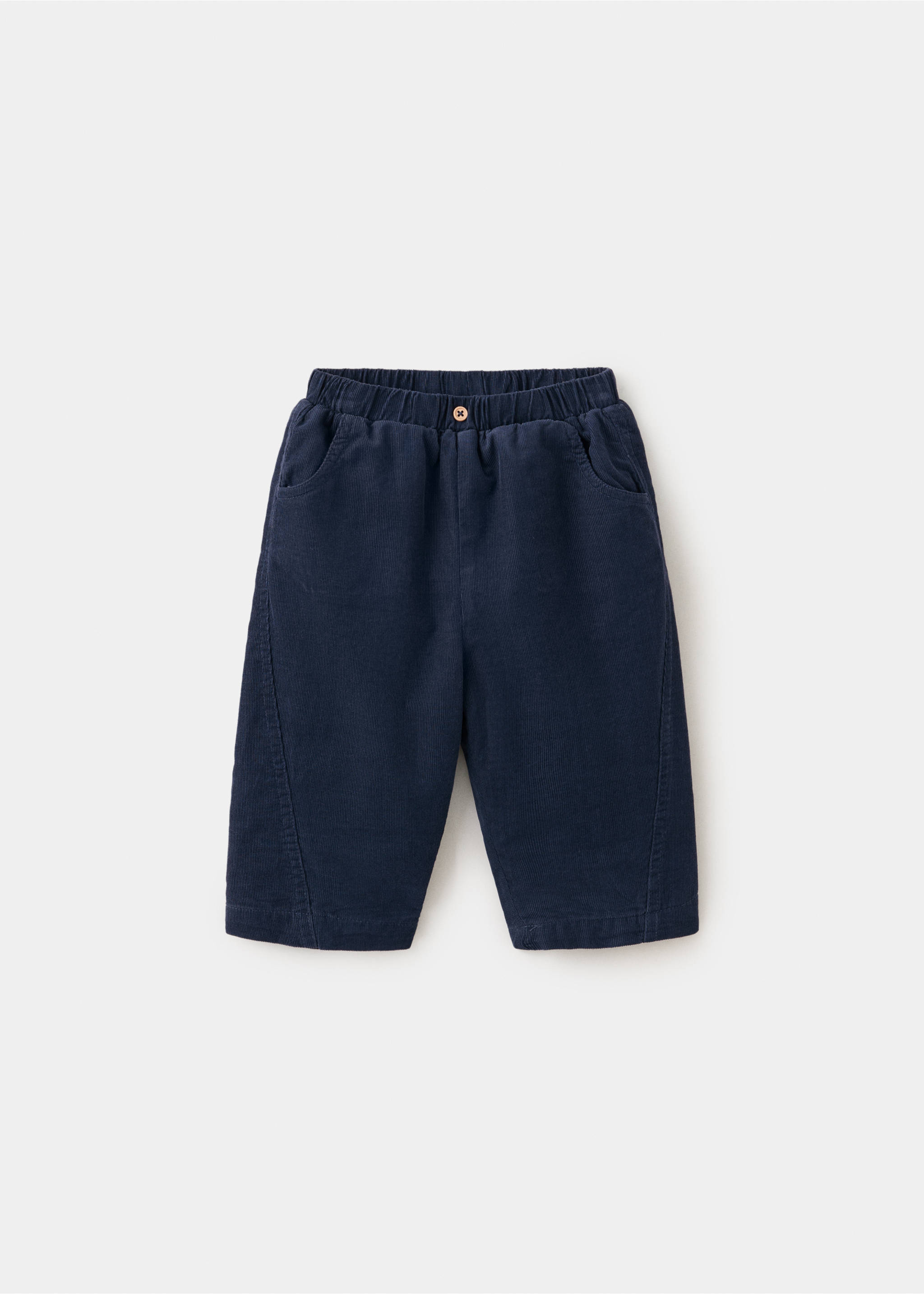Corduroy trousers with seams - Article without model, Navy. Ref: 37056346-00.