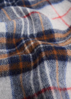 Woollen check scarf — Grey 4