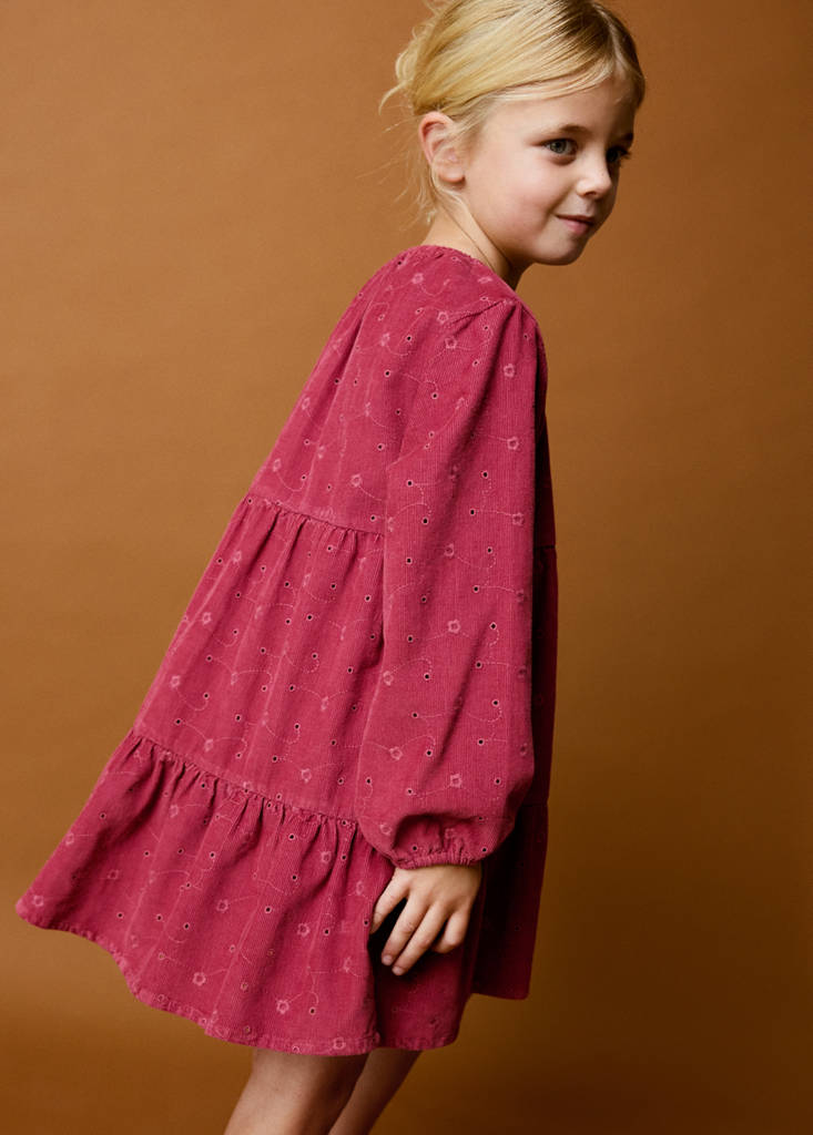Ruched floral dress — Red