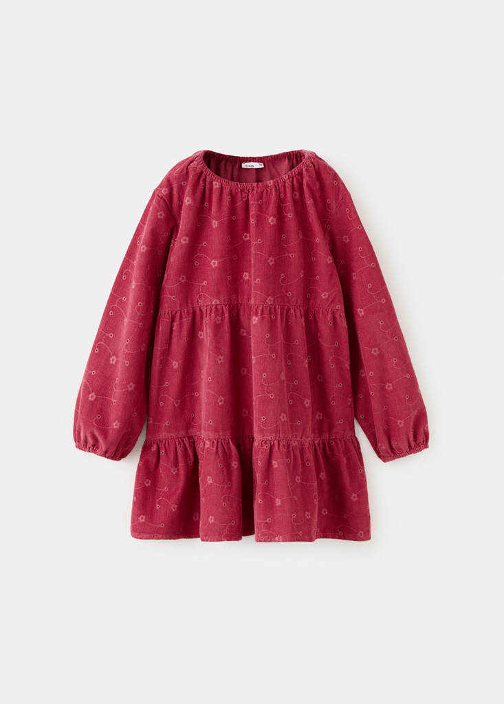 Ruched floral dress — Red