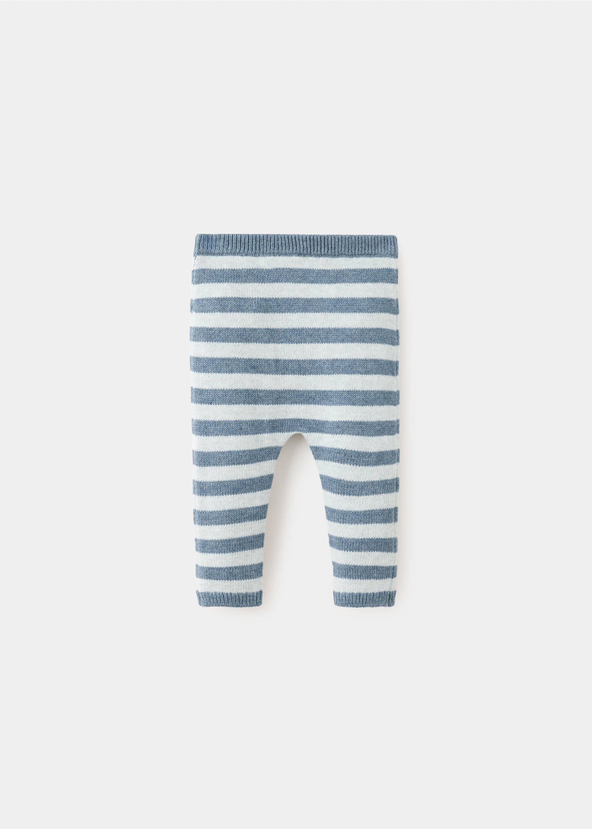 Strick-Leggings mit Streifen-Dessin - Rückseite des Artikels, Blau. Ref: 37056352-00.