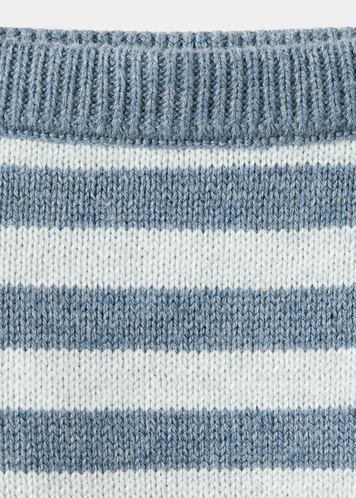 Stripes knitted leggings — Blue