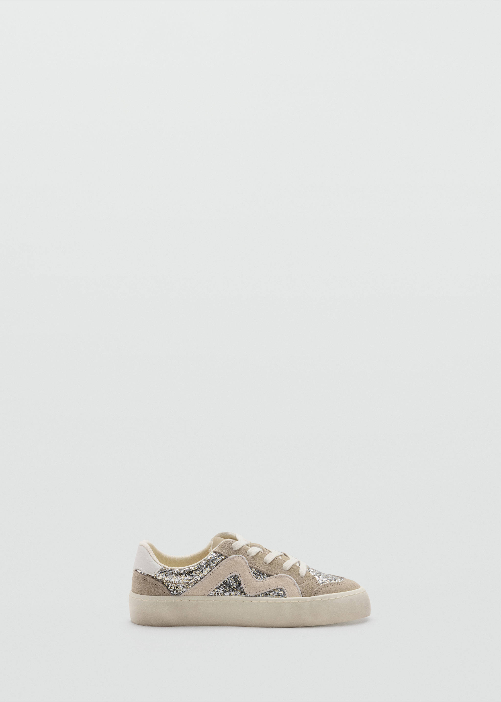 Combined leather trainers - Article without model, Sand. Ref: 37056357-00.