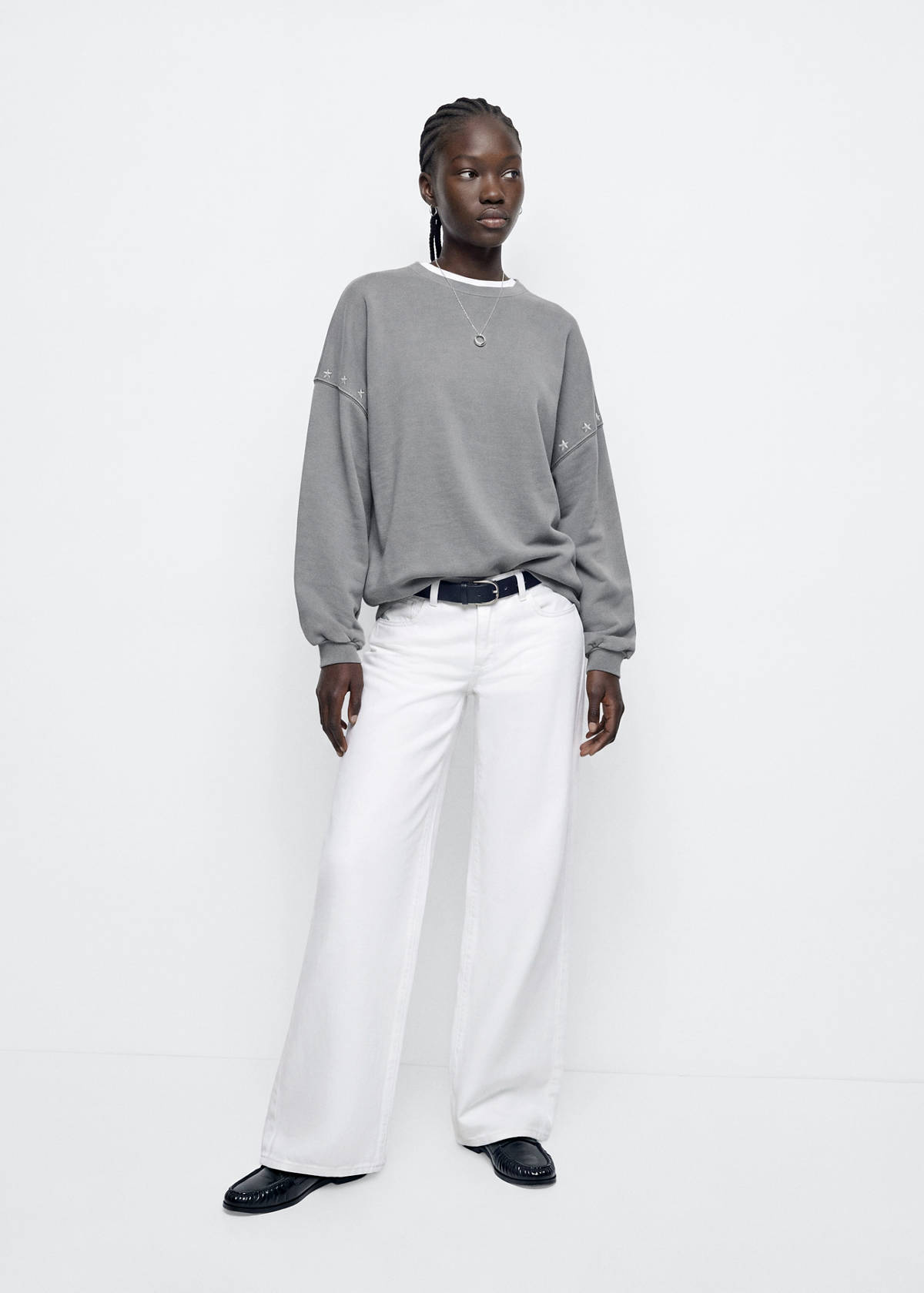 Oversized star sweatshirt — Grey