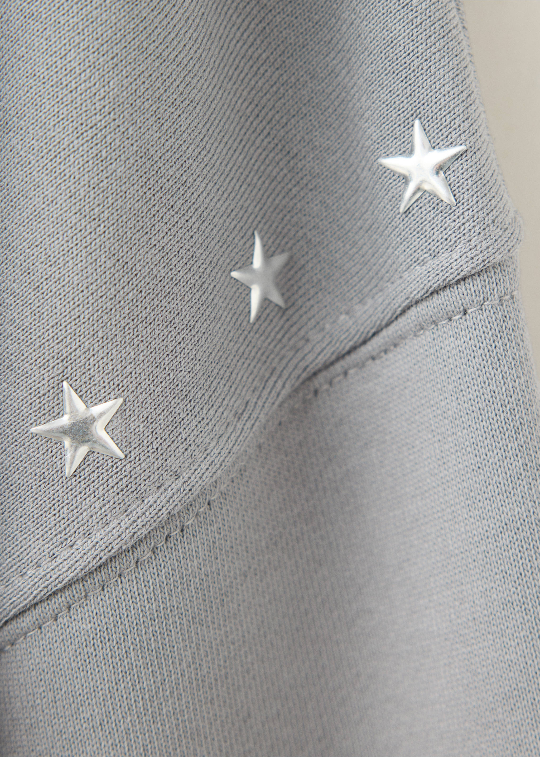 Sweat en coton avec étoiles métalliques - Détail de l'article 8, Gris. Ref: 37056358-00.