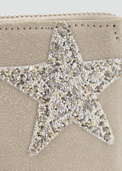 Leather bag with glitter stars — Navy 4