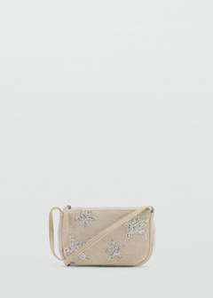 Leather bag with glitter stars — Navy 1