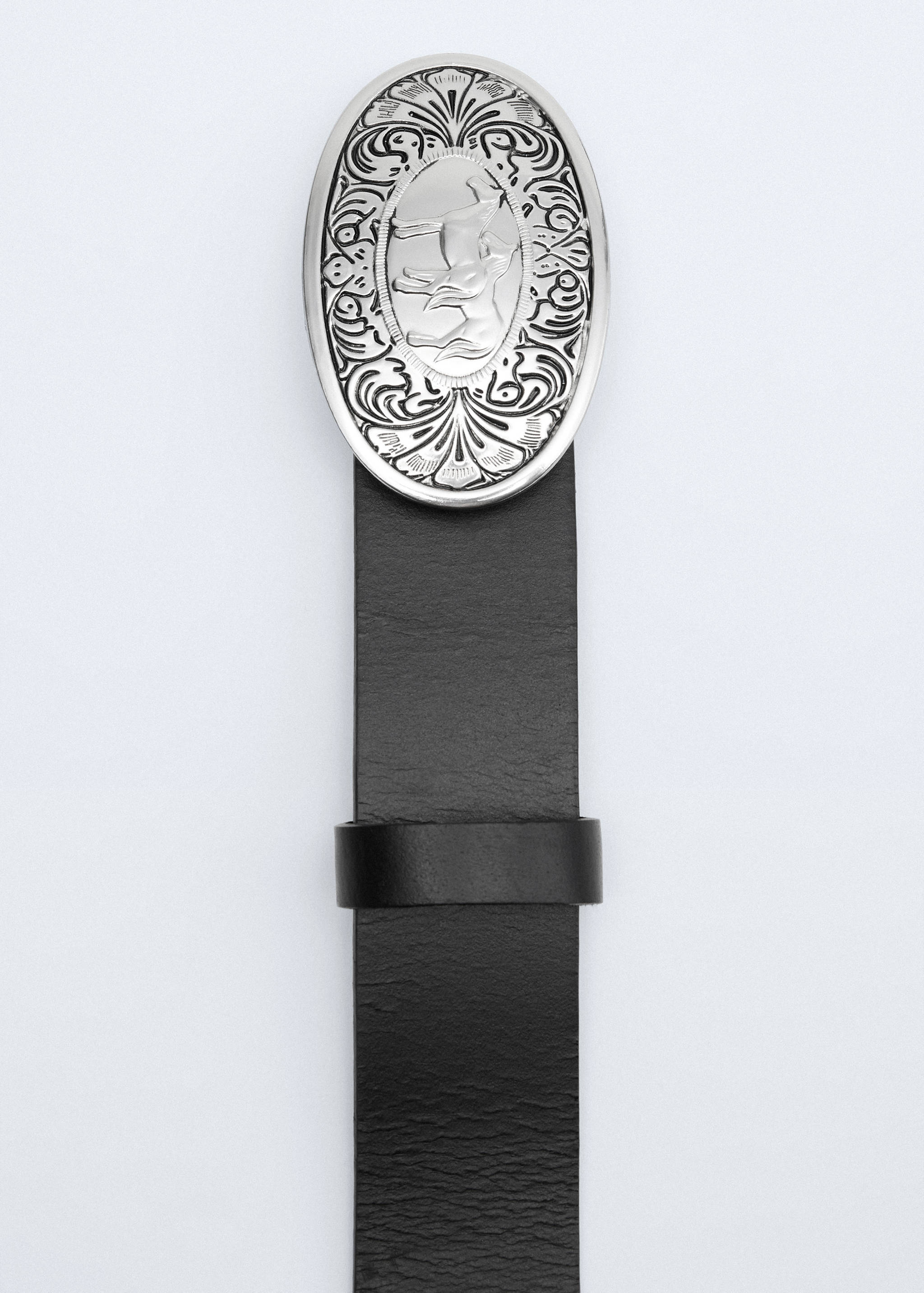 Ceinture cuir boucle gravée - Détail de l'article 1