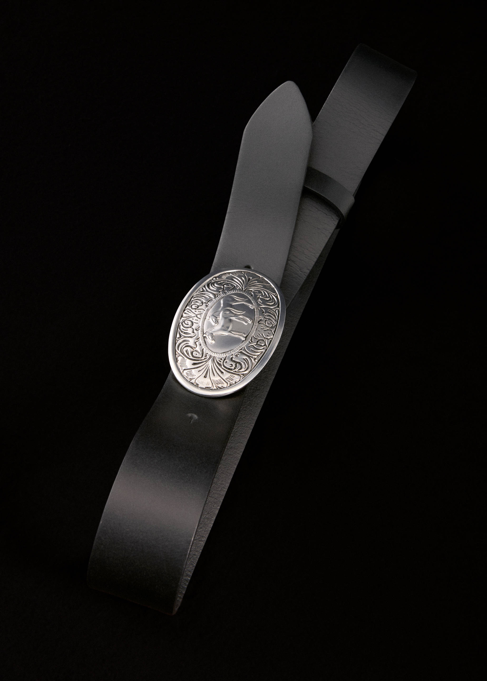 Ceinture cuir boucle gravée - Détail de l'article 5
