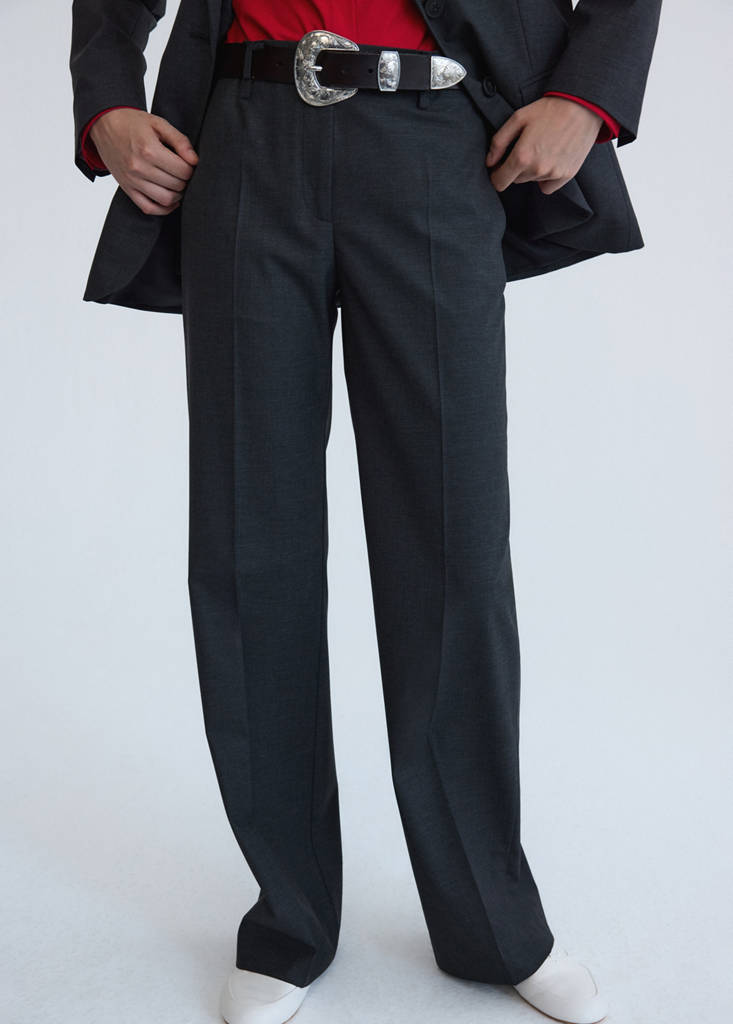 Wool suit blazer — Grey