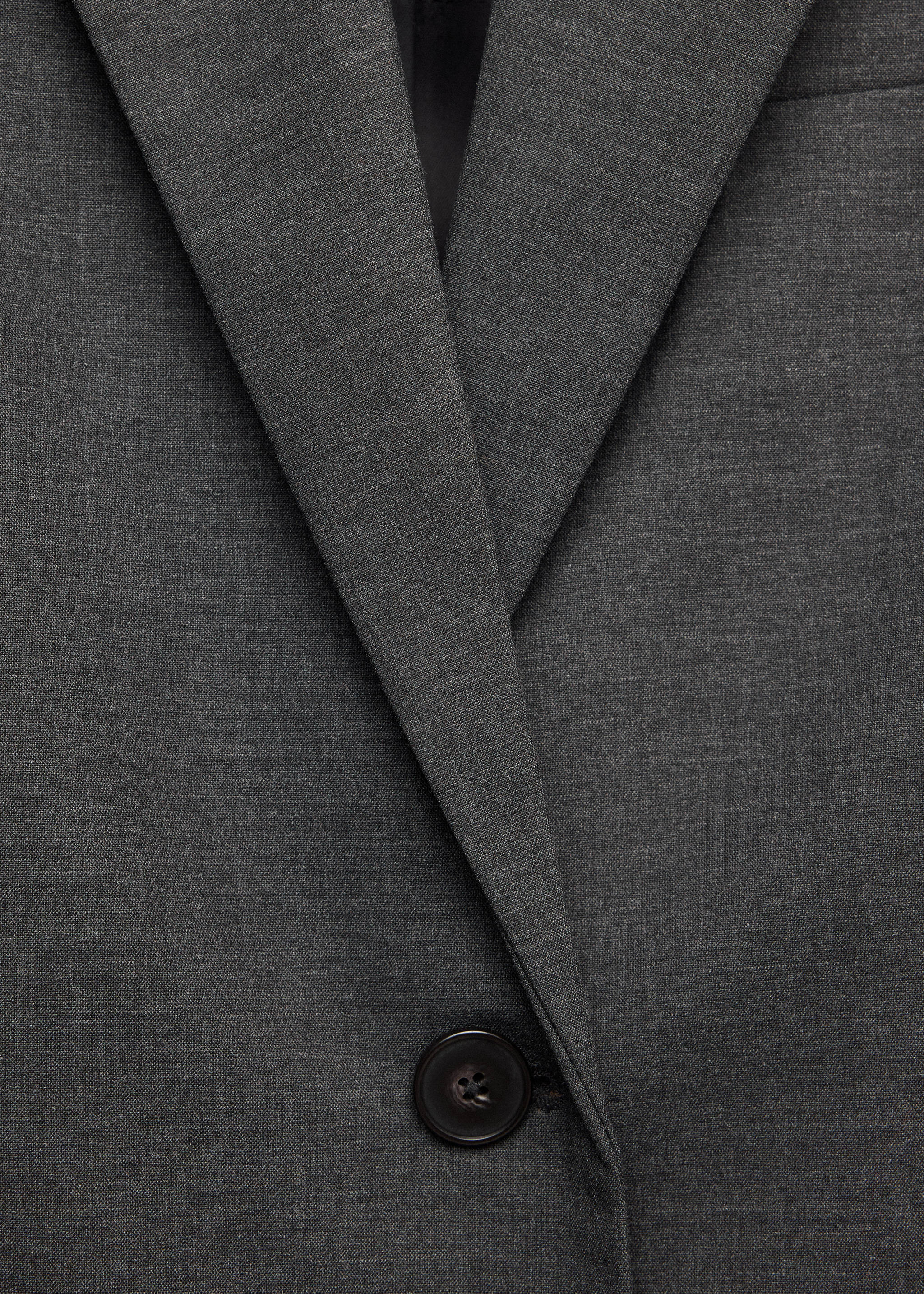 Wool suit blazer - Details of the article 8, Grey. Ref: 37056364-00.